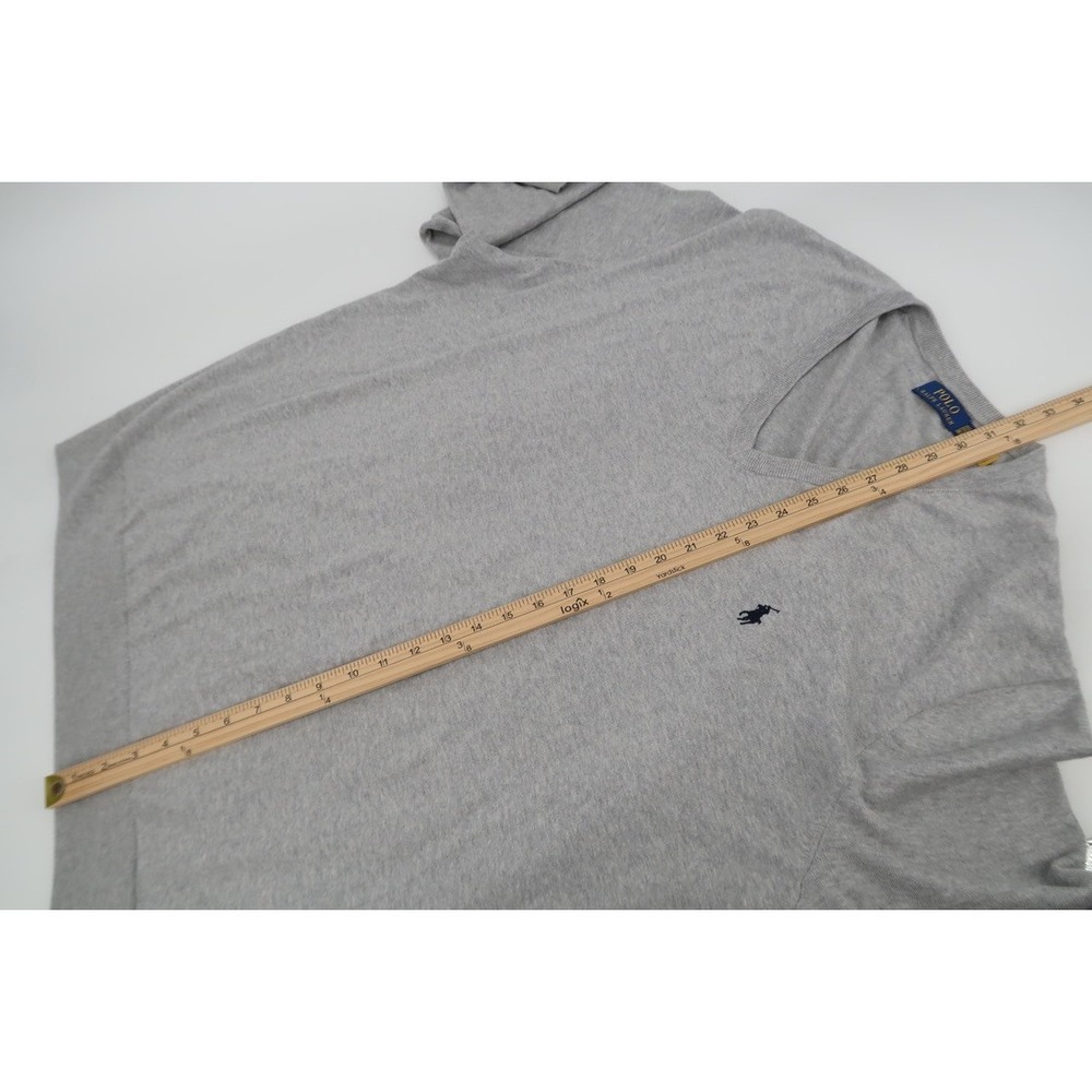 Polo Ralph Lauren Men's‎ 3XLT Tall Gray Lightweight Knit Sweater V-Neck Pullover - Picture 9 of 11